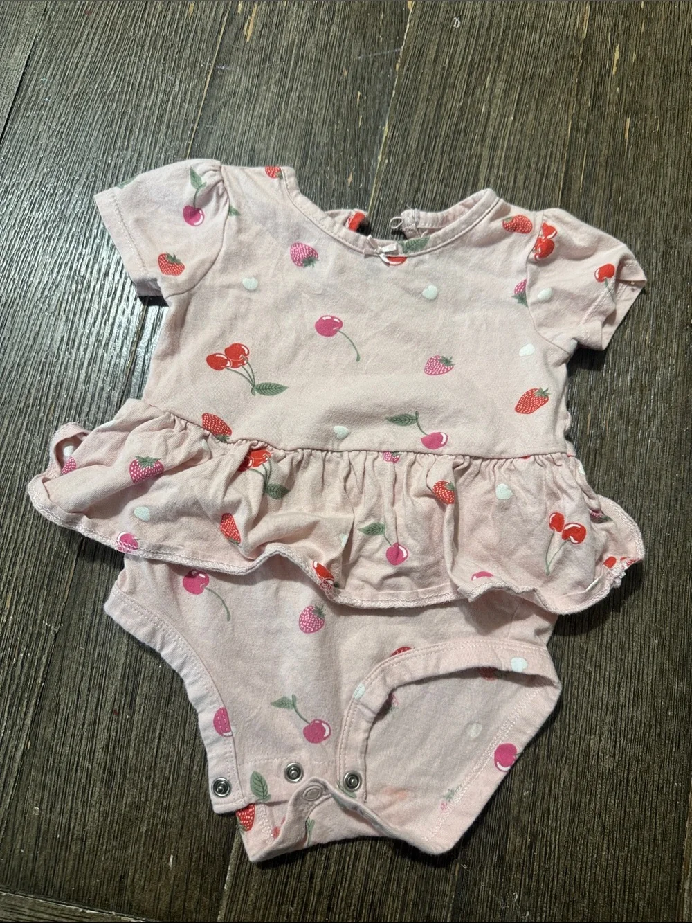 Carter’s 9M Baby Girl Dress & Peplum Bodysuit Bundle | Fruit Print